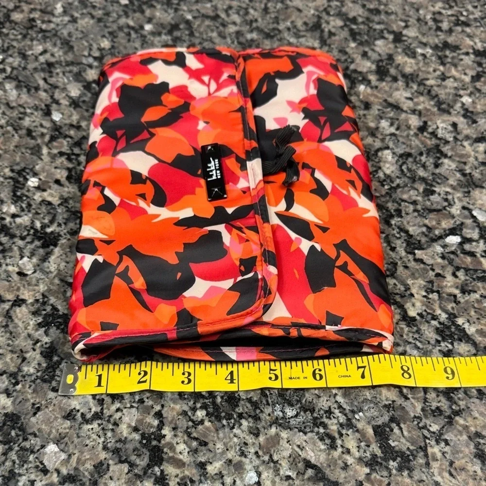 Nicole Miller Red and Black Cosmetic Bag EUC